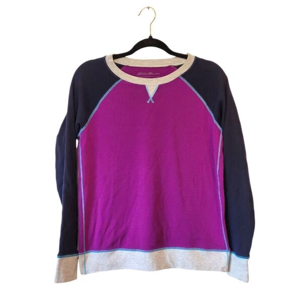 Eddie Bauer Purple Colorblock Legendwash T-Shirt - Picture 1 of 5